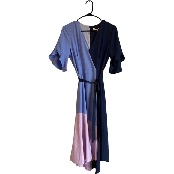 Hutch Colorblock Wrap Dress - Picture 3 of 8